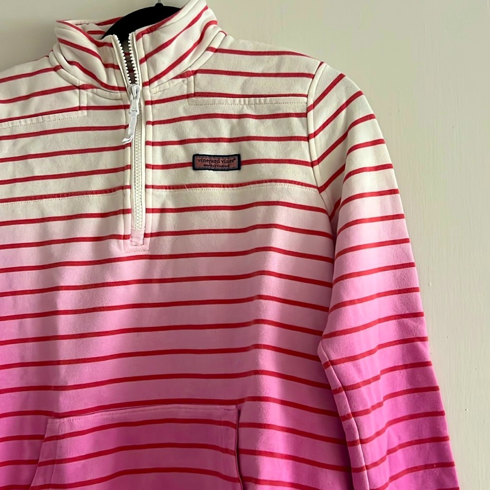 Vineyard Vines quarter zip dip dye shep pullover